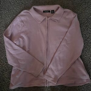 pink zip up jacket by Crystal Cole